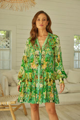 Green Goddess Shirt Dress - Czarina