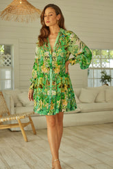 Green Goddess Shirt Dress - Czarina