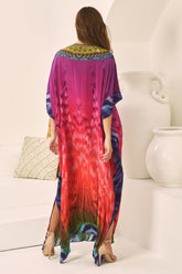 HAZEL SILK LONG KAFTAN - Czarina