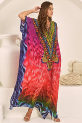 HAZEL SILK LONG KAFTAN - Czarina