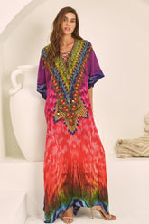 HAZEL SILK LONG KAFTAN - Czarina