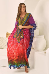 HAZEL SILK LONG KAFTAN - Czarina