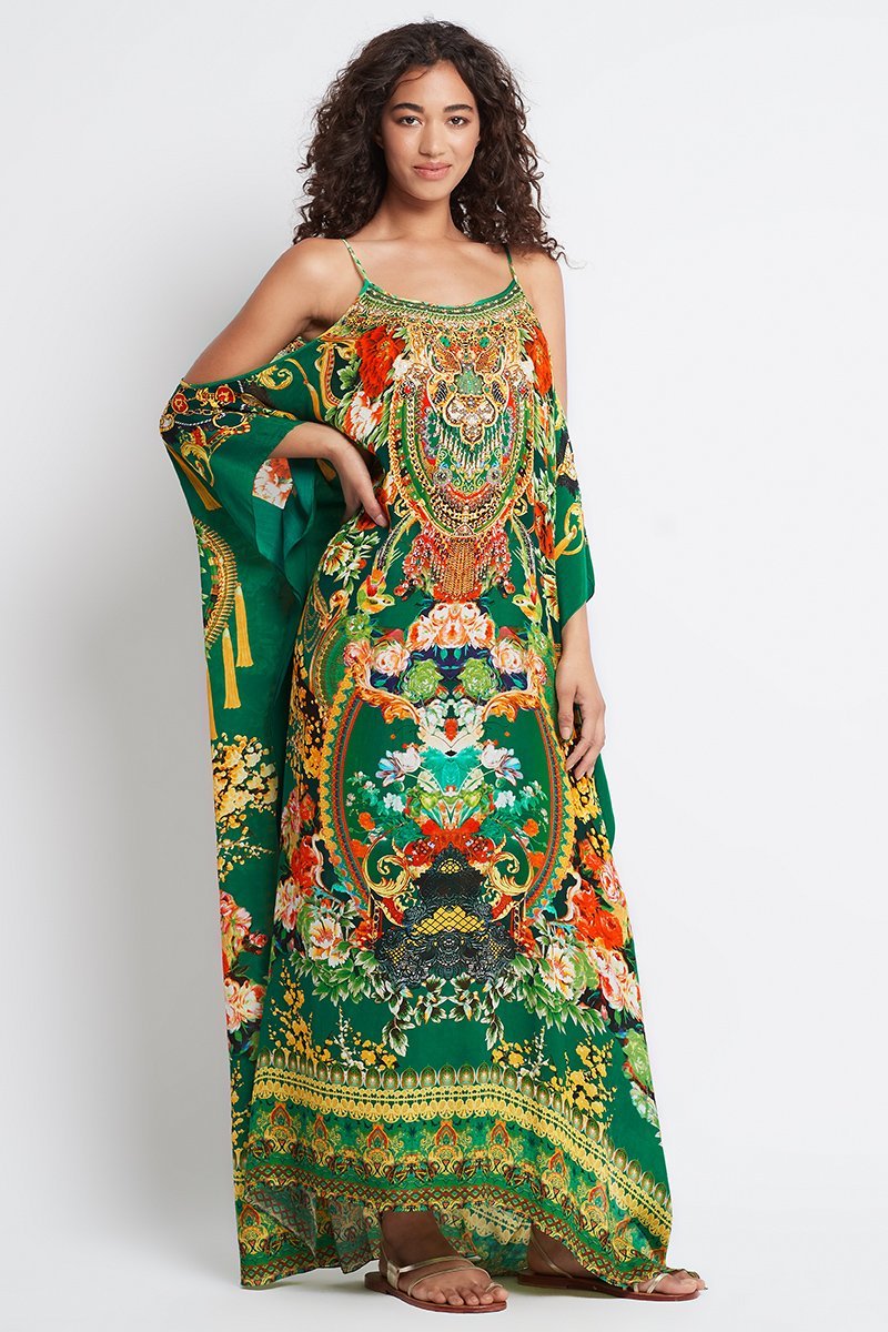 Cold shoulder kaftan on sale dress