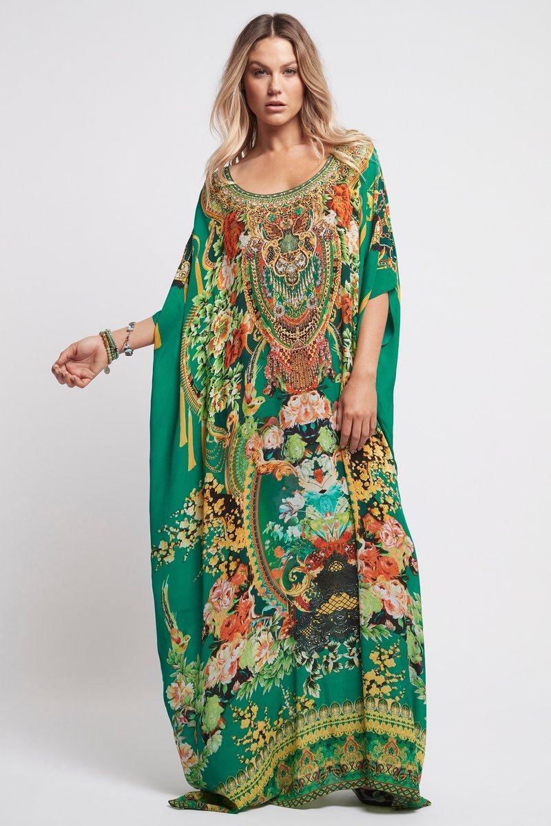 Make It Happen Round-Neck Long Kaftan - Czarina