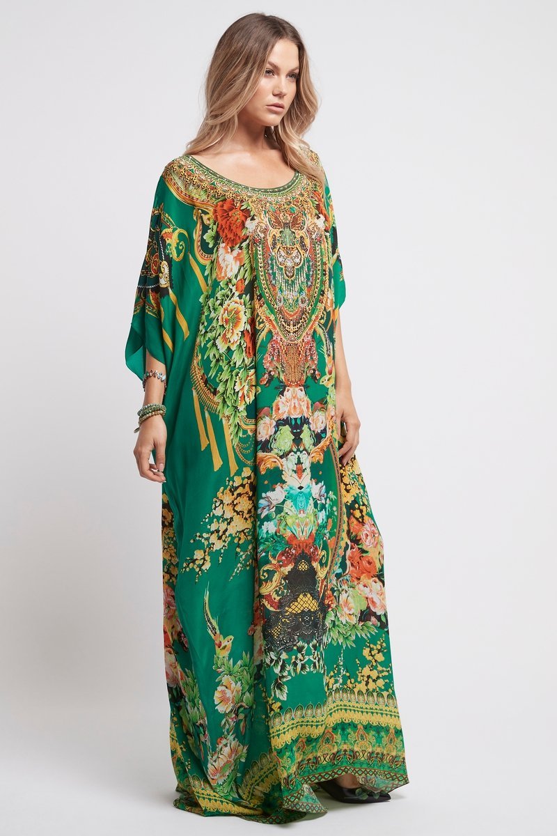 Make It Happen Round-Neck Long Kaftan - Czarina