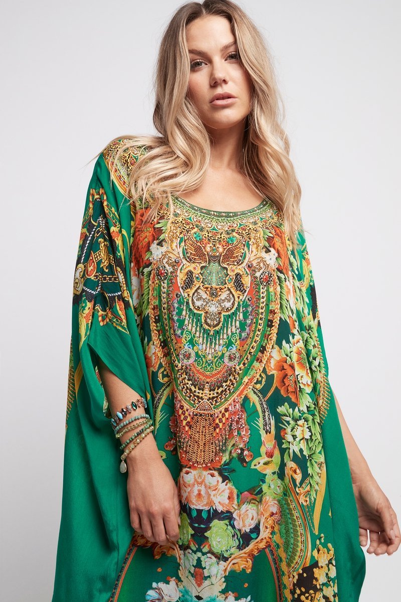 Make It Happen Round-Neck Long Kaftan - Czarina