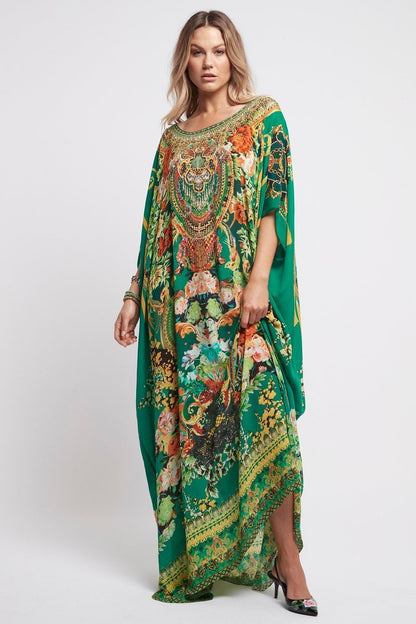 Make It Happen Round-Neck Long Kaftan - Czarina