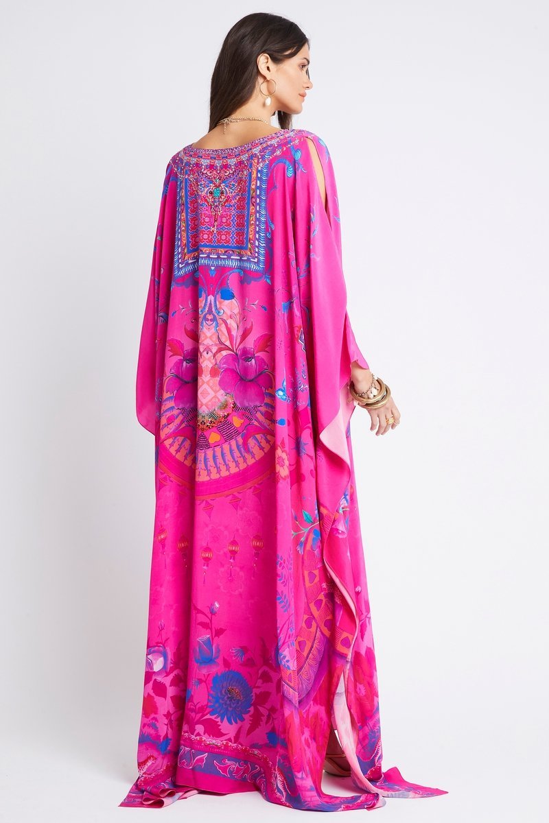 PINK FEELING BIG WIDTH SILK KAFTAN - Czarina