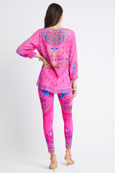 PINK FELING LEGGINGS - Czarina