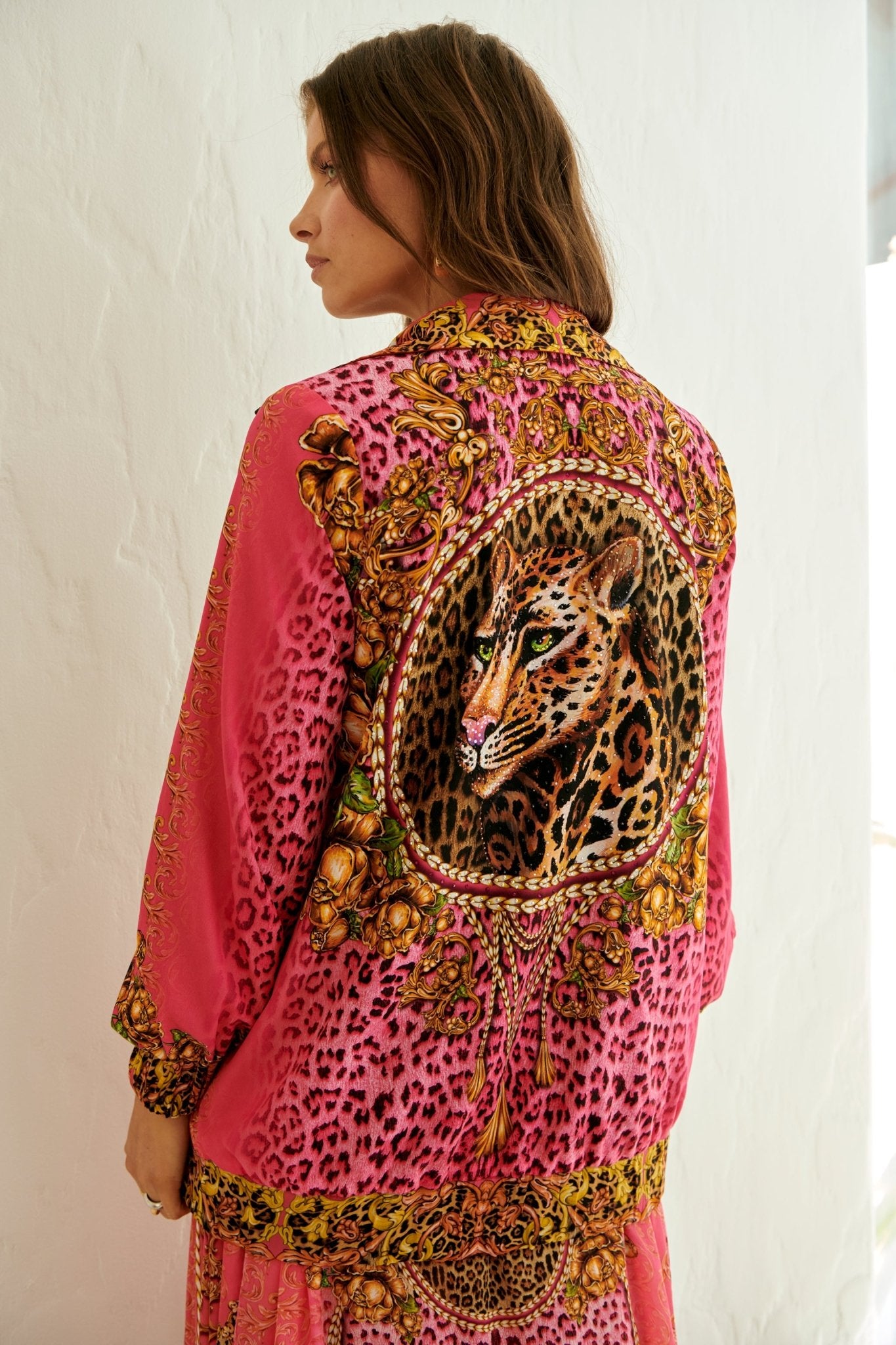 PINK LEOPARD REVERSIBLE BOMBER JACKET - Czarina