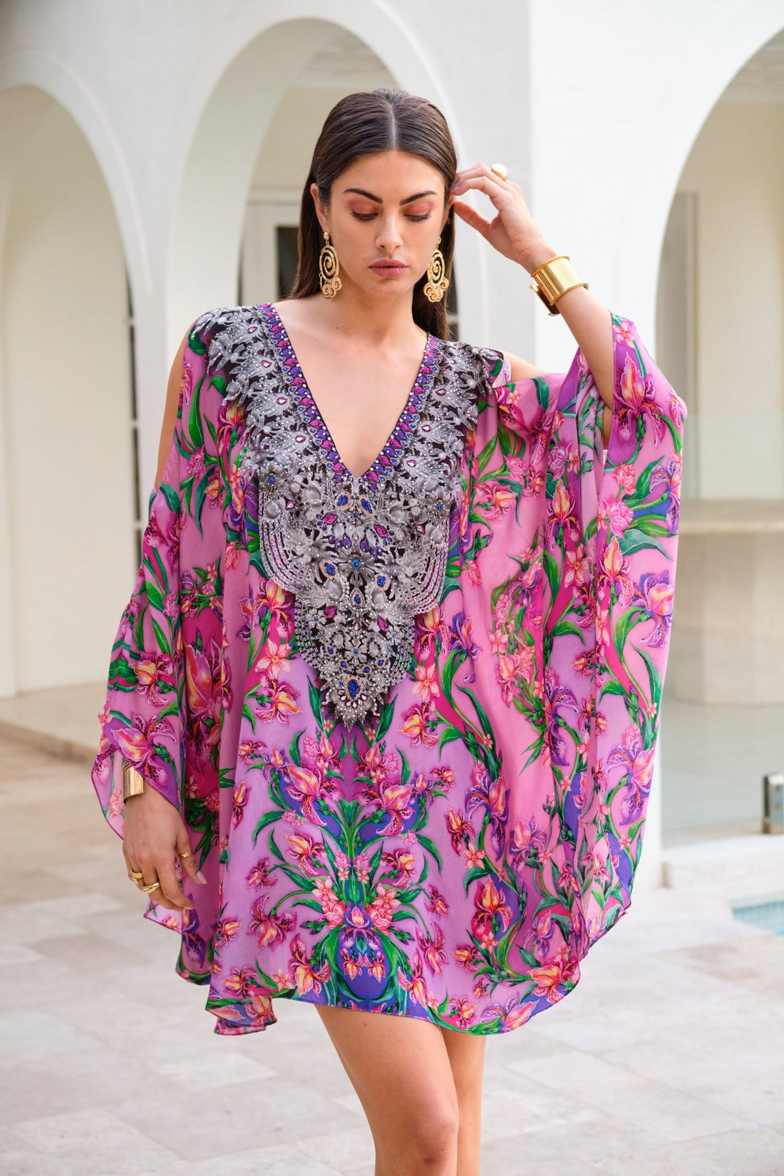 PINK RADIANCE KAFTAN DRESS - Czarina