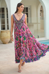 PINK RADIANCE MAXI DRESS - Czarina