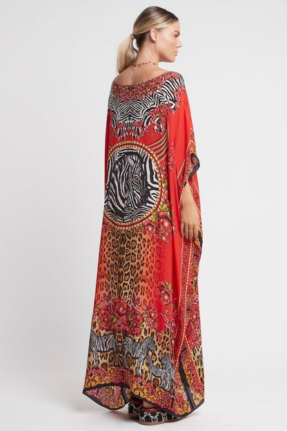 POWER AND PASSION ROUND NECK LONG KAFTAN - Czarina