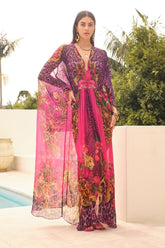 PURPLE PRINCESS TAB LONG KAFTAN - Czarina