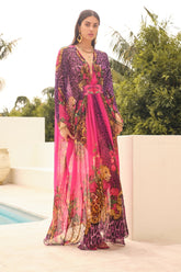 PURPLE PRINCESS TAB LONG KAFTAN - Czarina