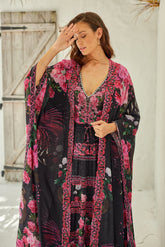 Romantic Florals Long Cape - Czarina