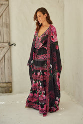 Romantic Florals Long Cape - Czarina