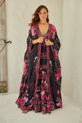 Romantic Florals Long Cape - Czarina