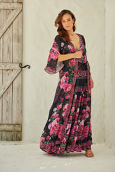 Romantic Florals Long Jacket w Sleeves - Czarina