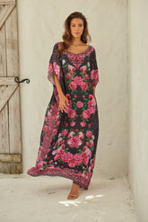 Romantic Florals Rn Long Kaftan - Czarina