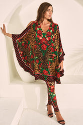 ROSE LEOPARD KAFTAN DRESS - Czarina