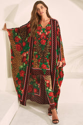 ROSE LEOPARD KAFTAN DRESS - Czarina