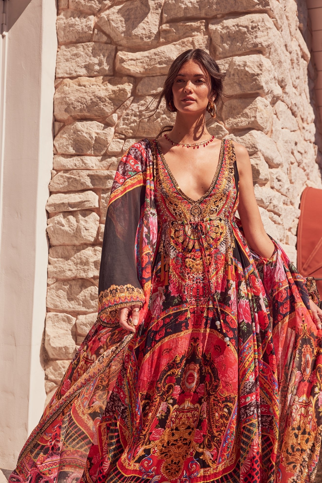 SHE WAS POWERFUL LONG COTTON ROBE - Czarina