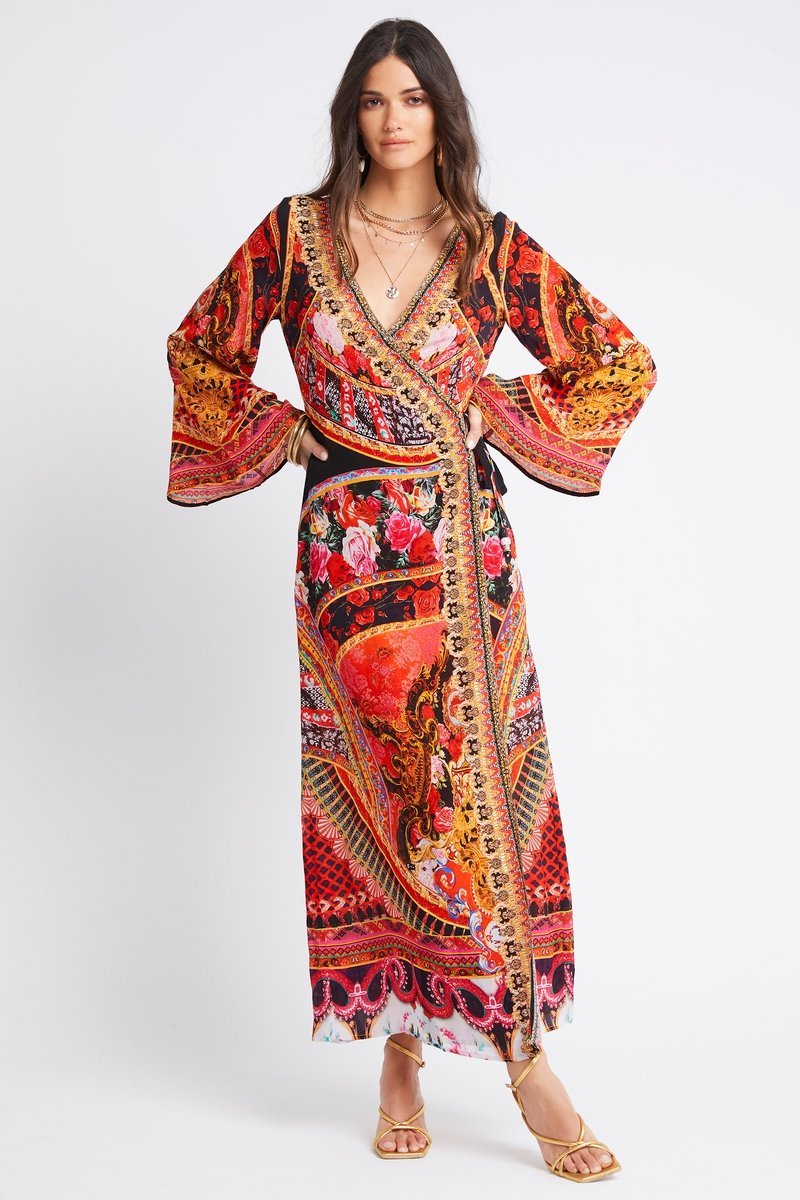 SHE WAS POWERFUL WRAP DRESS - Czarina