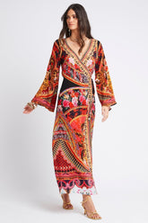 SHE WAS POWERFUL WRAP DRESS - Czarina