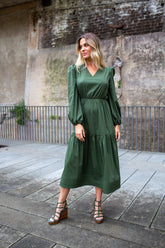 SIMPLY OLIVE - VN LONG DRESS W SLEEVES - Czarina