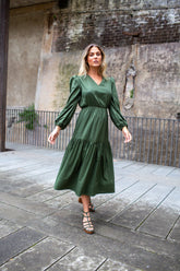 SIMPLY OLIVE - VN LONG DRESS W SLEEVES - Czarina