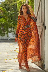 TIGRESS CHIFFON MAXI KAFTAN - Czarina