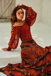 TIGRESS SHIRRED TOP W SLEEVES - PRE ORDER - Czarina