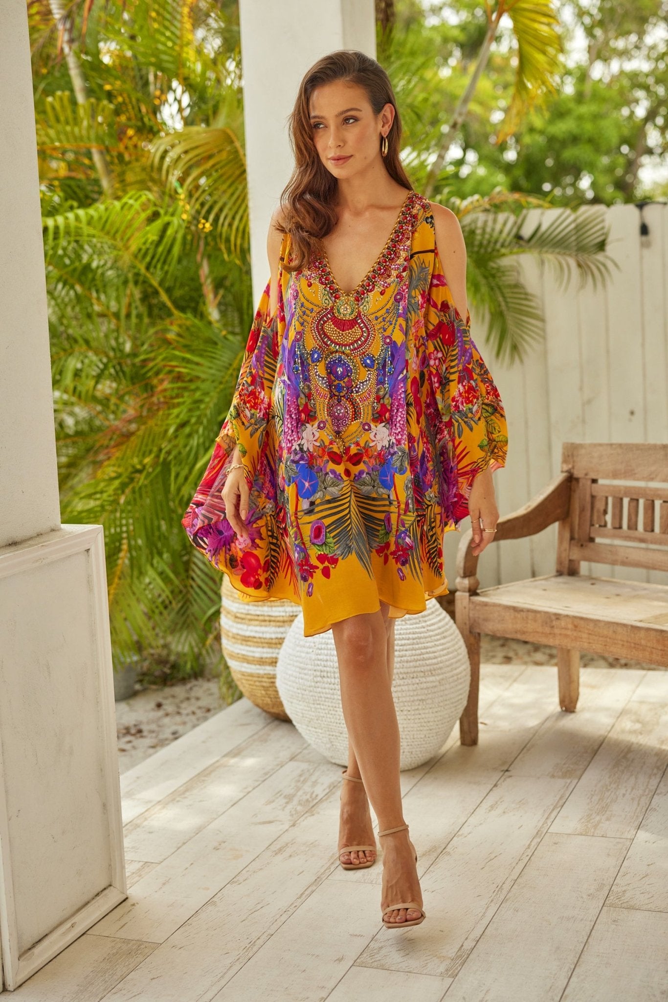 Tropical Sunset Kaftan dress - Czarina