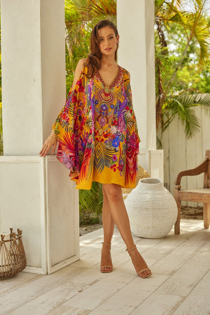 Tropical Sunset Kaftan dress - Czarina