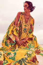 TROPICAL TIGRESS BIG WIDTH SILK KAFTAN - Czarina