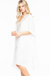 WHITE PEARL LUXE SHORT KAFTAN PRE-ORDER - Czarina