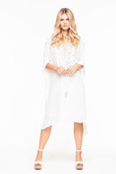 WHITE PEARL LUXE SHORT KAFTAN PRE-ORDER - Czarina