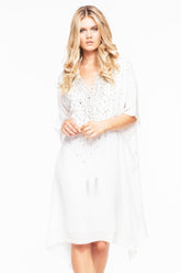 WHITE PEARL LUXE SHORT KAFTAN PRE-ORDER - Czarina