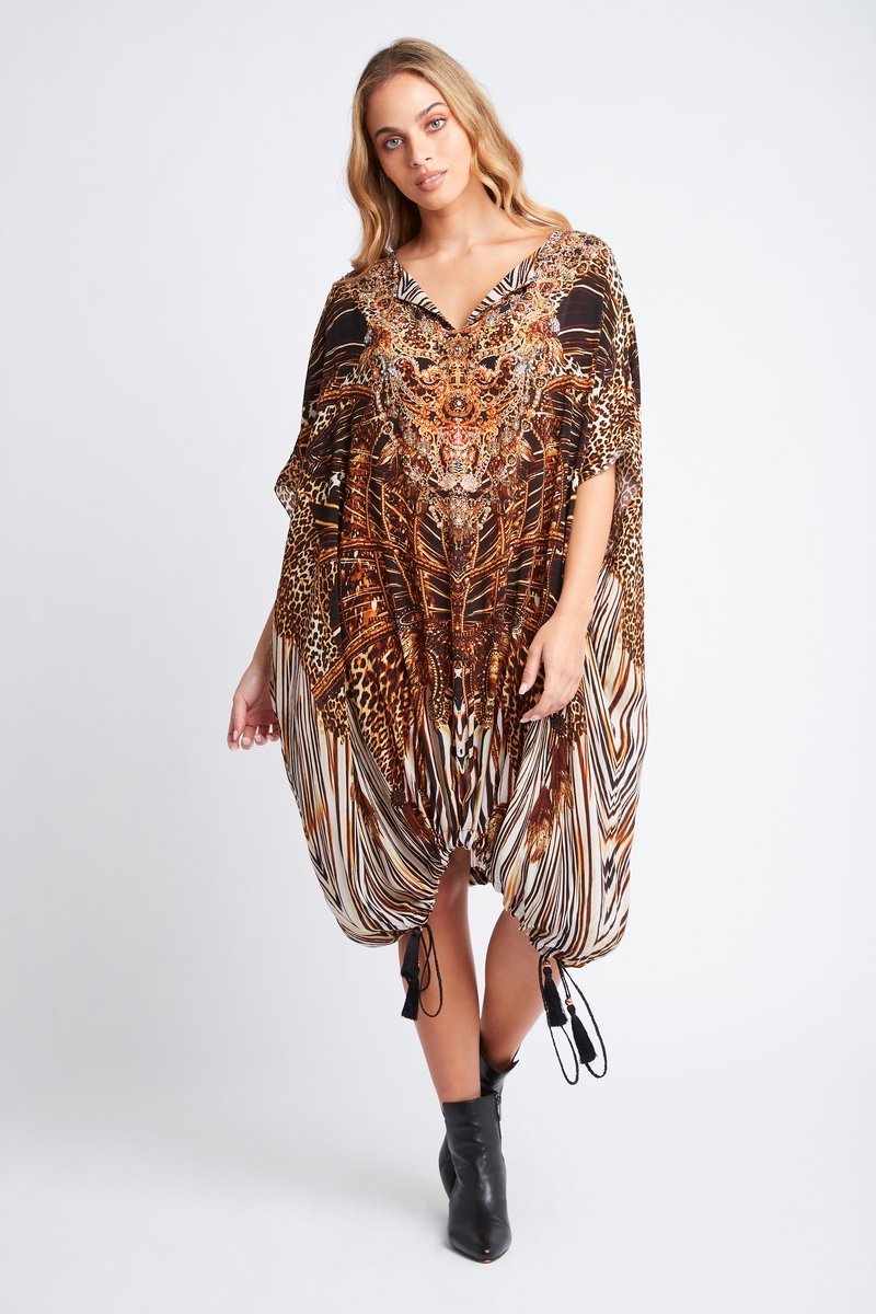 WILD AND FREE MIDI KAFTAN DRESS - Czarina