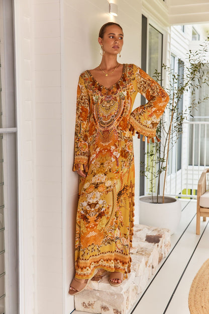YOU ARE MY SUNSHINE LONG TUNIC W TASSELS - Czarina