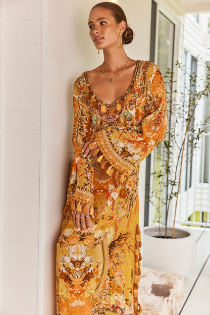 YOU ARE MY SUNSHINE LONG TUNIC W TASSELS - Czarina
