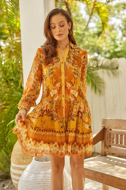 YOU ARE MY SUNSHINE SHIRT DRESS - Czarina