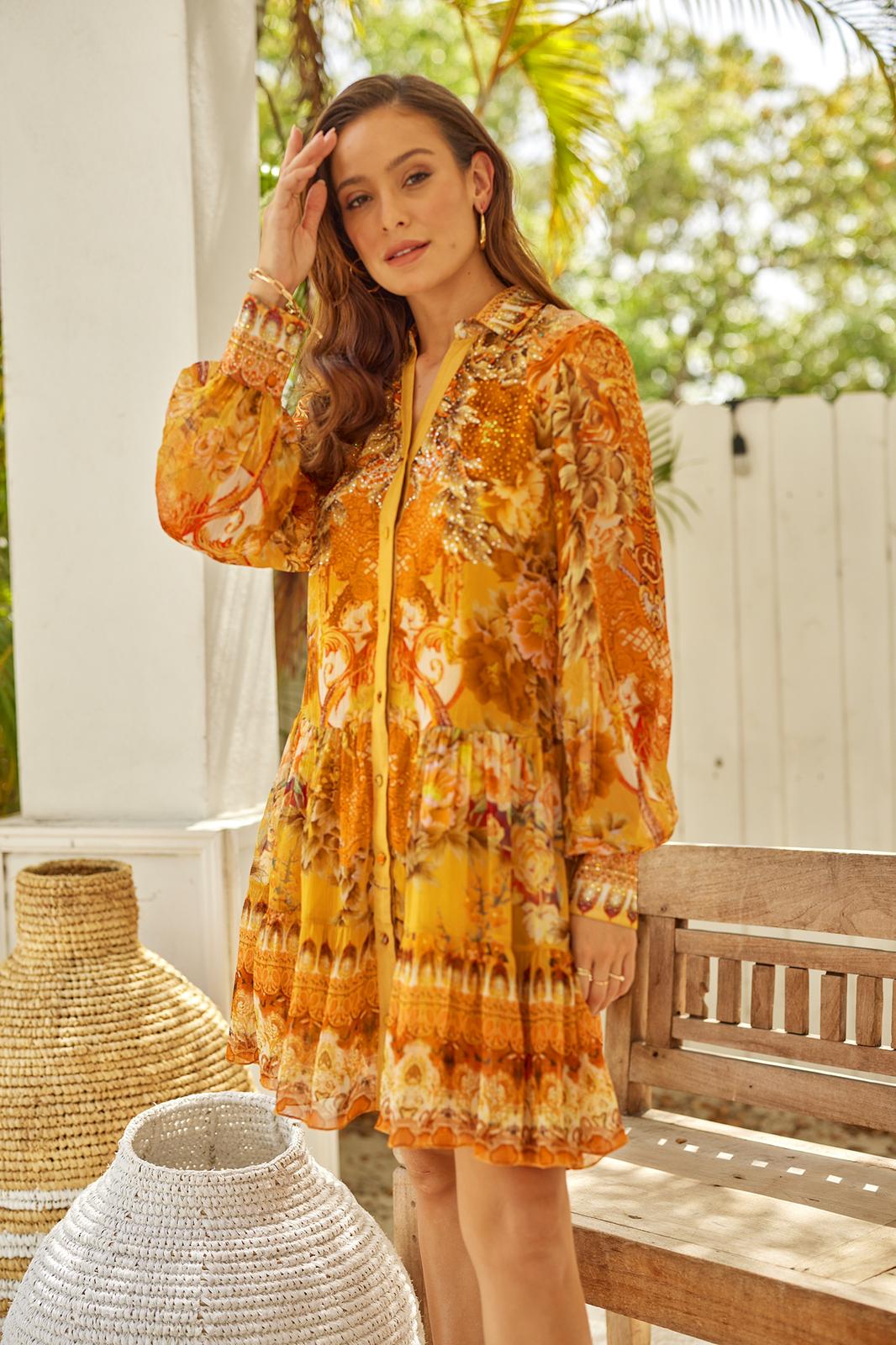 YOU ARE MY SUNSHINE SHIRT DRESS - Czarina